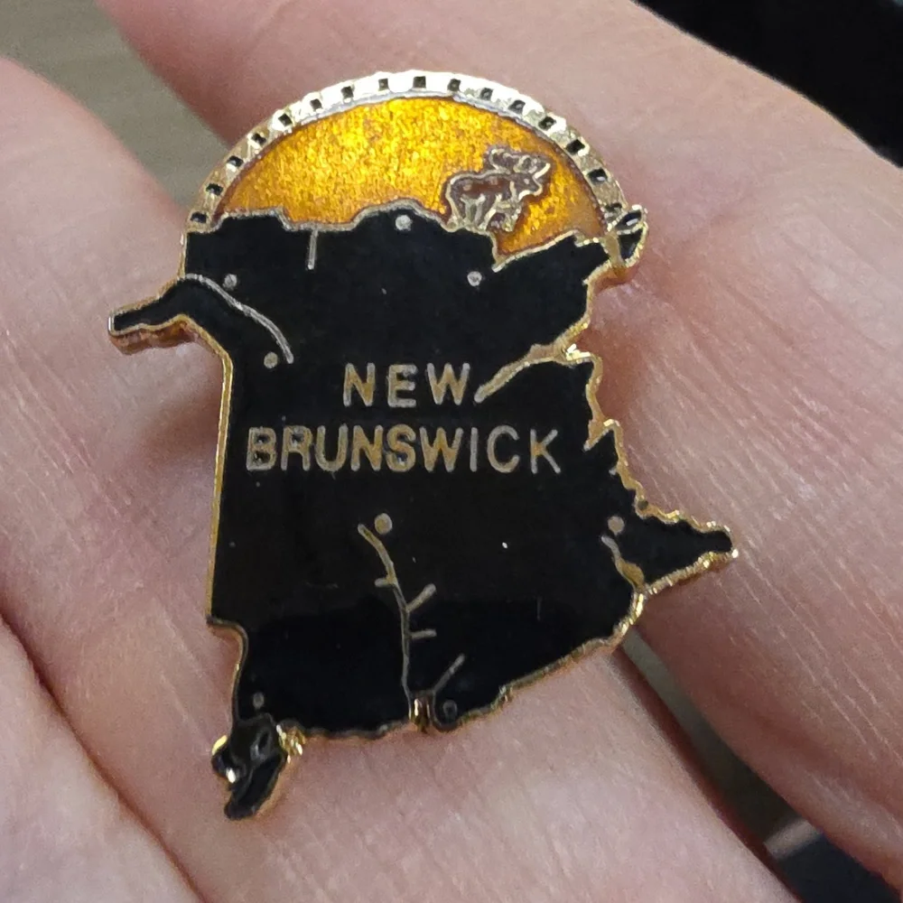 Trio of New Brunswick, Canada Souvenir Lapel Pins